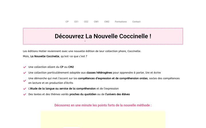 Screenshot of lanouvellecoccinelle.com