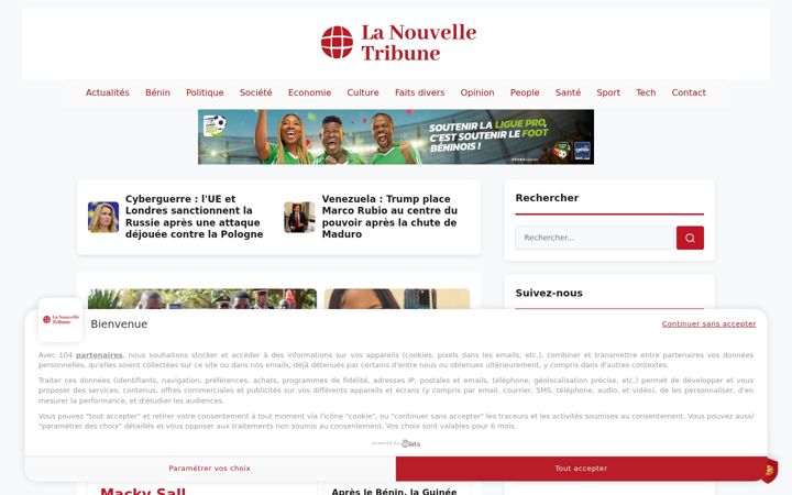 Screenshot of lanouvelletribune.info