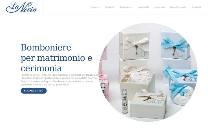 Screenshot of lanoviabomboniere.com