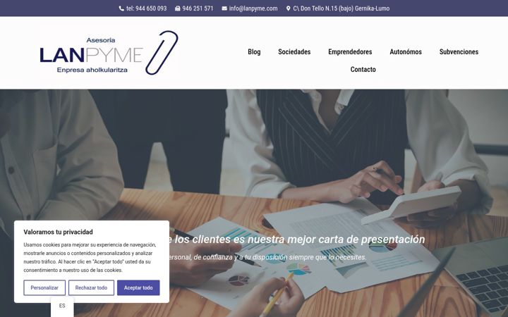 Screenshot of lanpyme.com