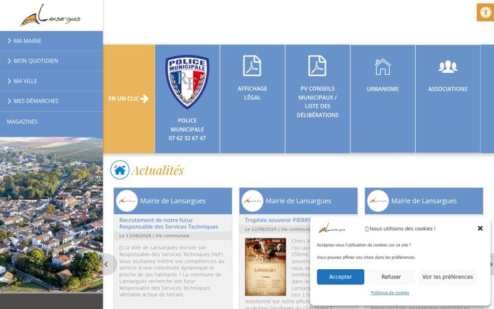 Screenshot of lansargues.fr