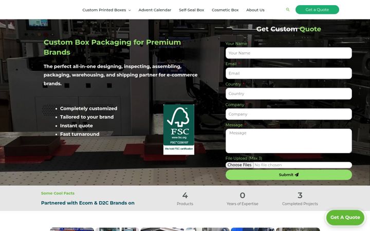Screenshot of lansbox.com