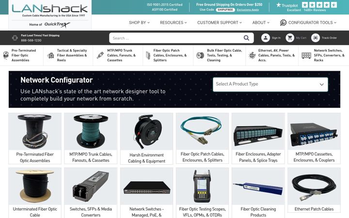 Screenshot of lanshack.com