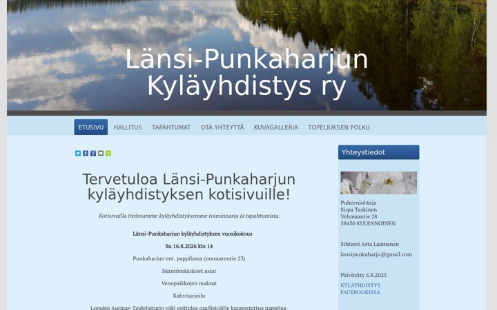 Screenshot of lansi-punkaharjunkylayhdistys.com