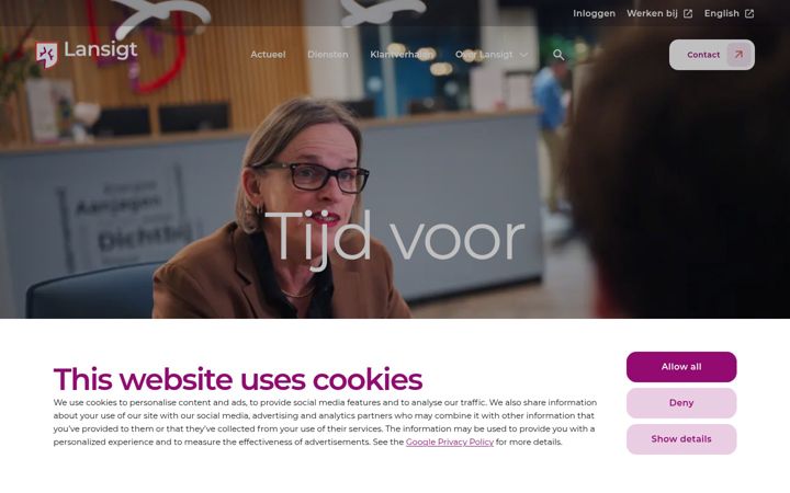 Screenshot of lansigt.nl