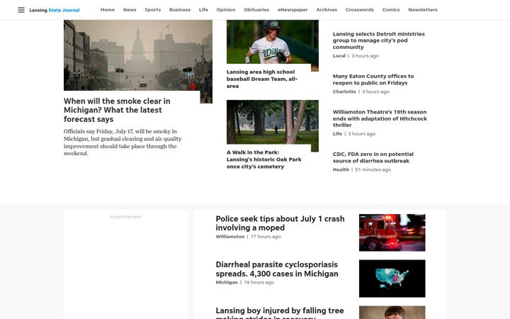 Screenshot ta' lansingstatejournal.com