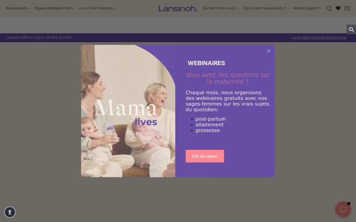 Screenshot of lansinoh.fr