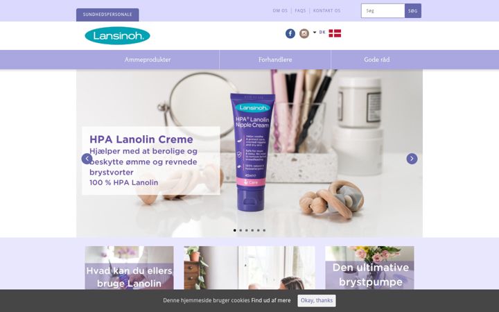 Ekrano kopija lansinohdanmark.com