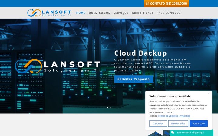 Screenshot of lansoft.com.br