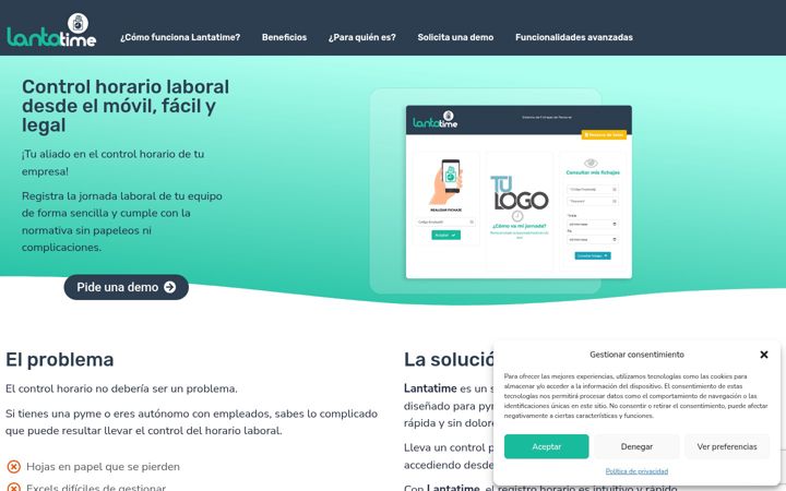 Screenshot of lantatime.com