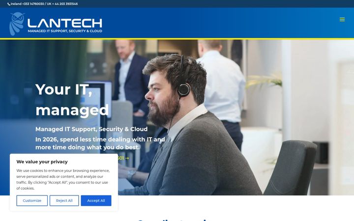 Screenshot of lantechgrp.com