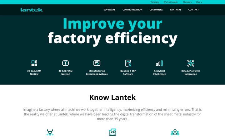 Snímek obrazovky lantek.com