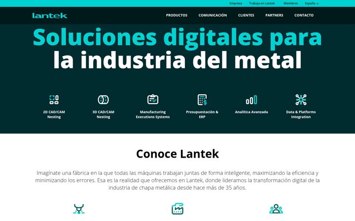 Screenshot of lantek.es