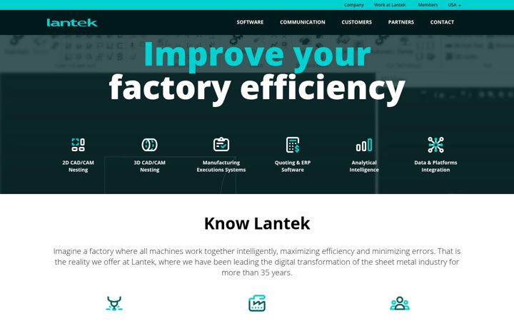 Screenshot stránky lanteksms.cat