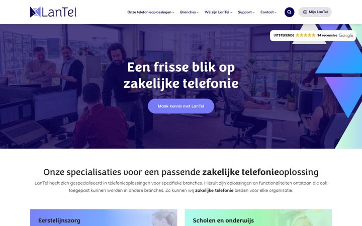 Screenshot of lantel.nl