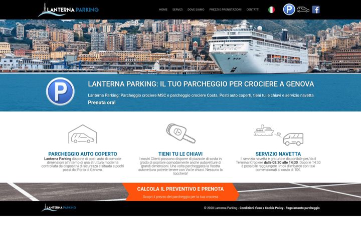 Screenshot of lanternaparking.it