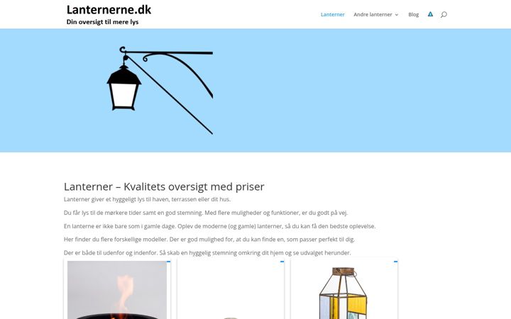 Screenshot of lanternerne.dk
