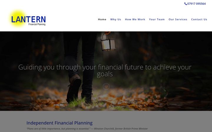 Screenshot of lanternfinancialplanning.co.uk