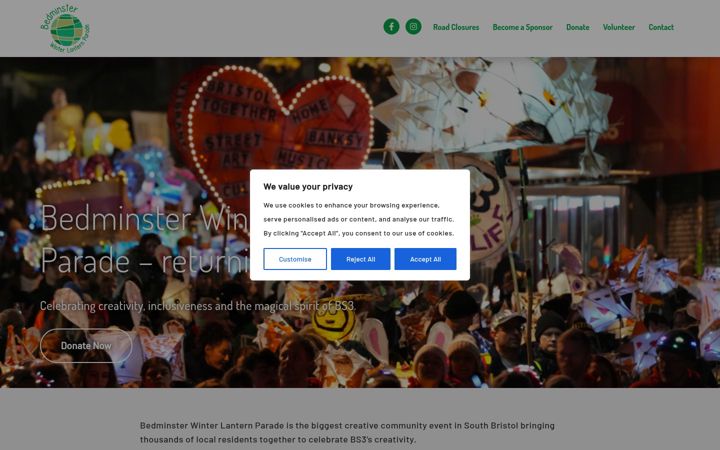 Screenshot of lanternparade.org
