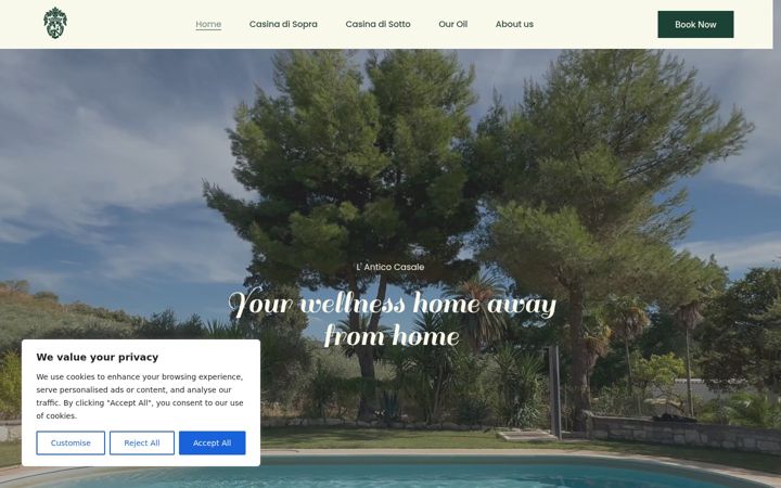 Screenshot of lanticocasalebisacquino.it