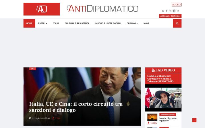 Screenshot of lantidiplomatico.it