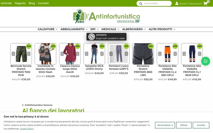 Screenshot of lantinfortunisticasaronno.it