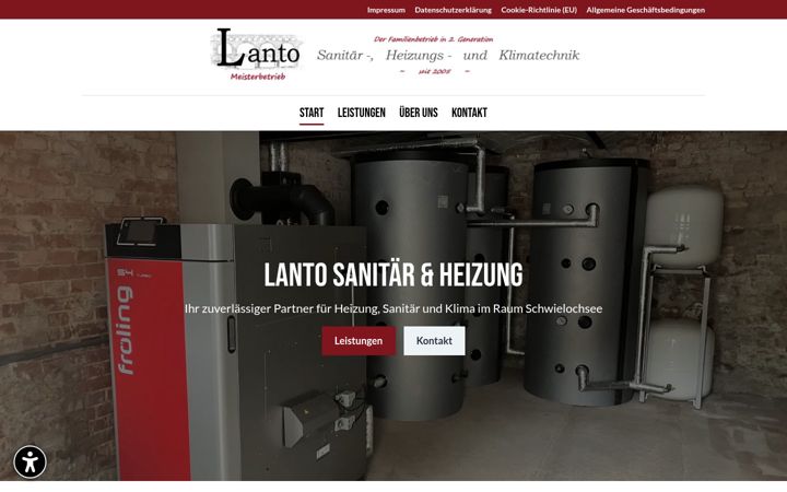 Screenshot of lanto-heizungsbau.de