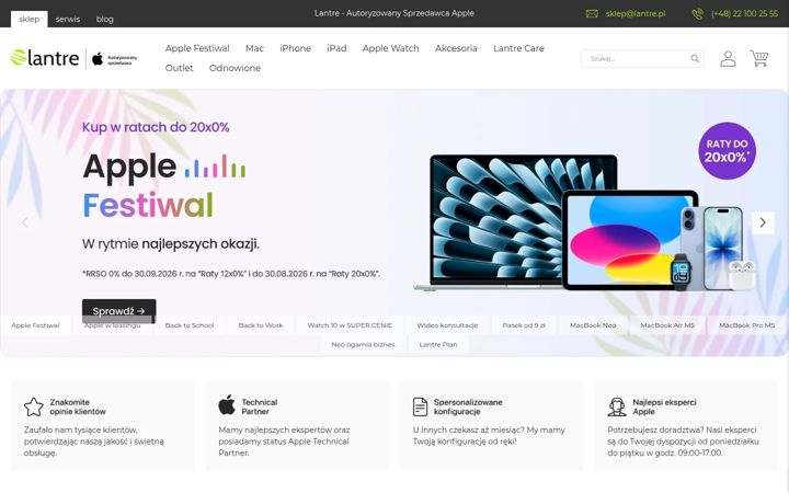Screenshot of lantre.pl
