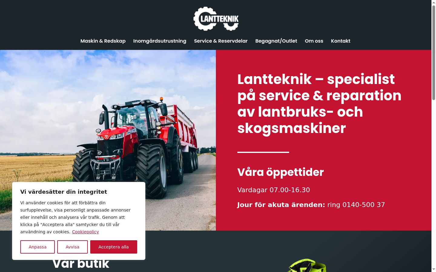 Képernyőkép a bármilyen interakció előtt megjelenő hozzájárulási bannerről