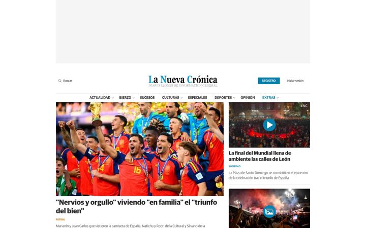 Screenshot of lanuevacronica.com