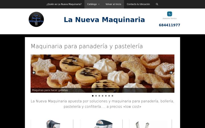 Screenshot of lanuevamaquinaria.com