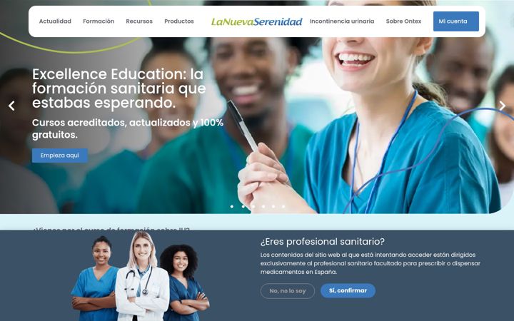 Screenshot of lanuevaserenidad.com