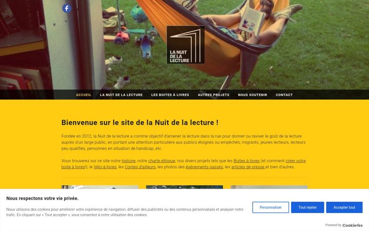 Screenshot of lanuitdelalecture.ch