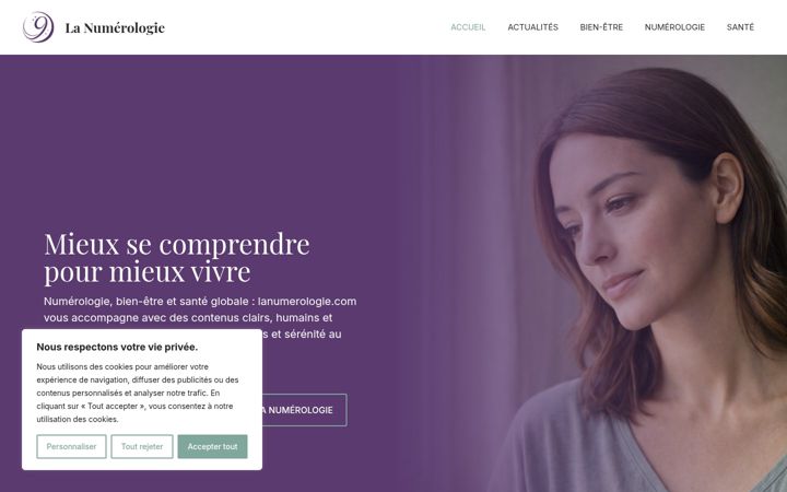 Screenshot of lanumerologie.com