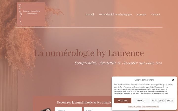 Screenshot of lanumerologiebylaurence.fr