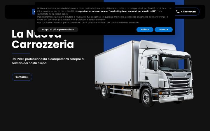 Screenshot of lanuovacarrozzeriasrls.com