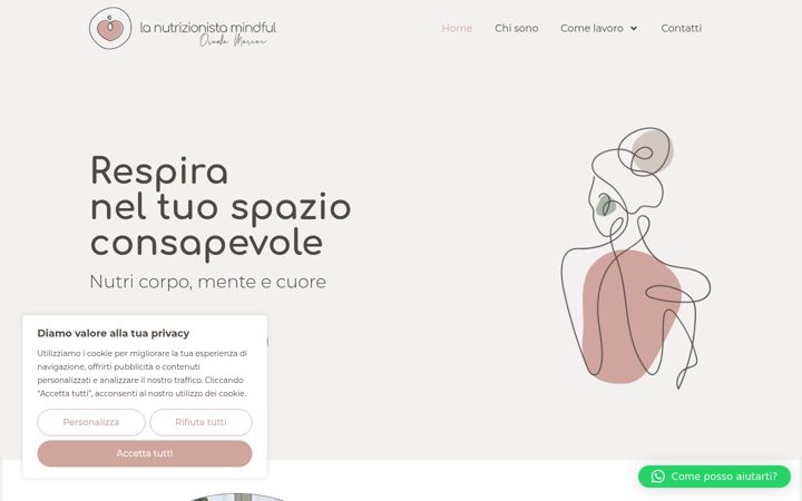Screenshot of lanutrizionistamindful.it