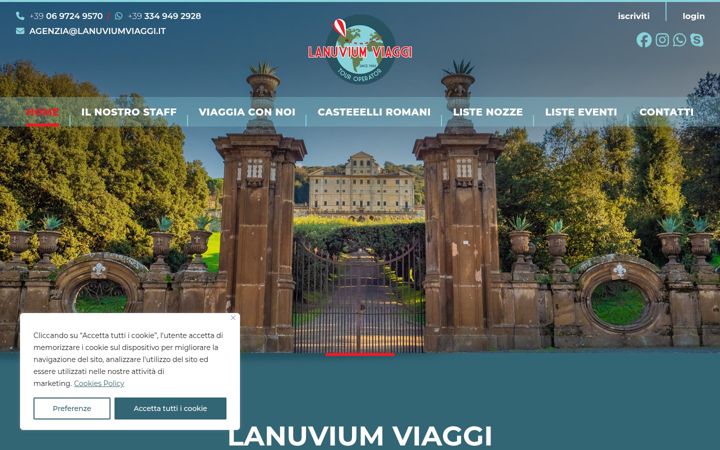 Screenshot of lanuviumviaggi.it