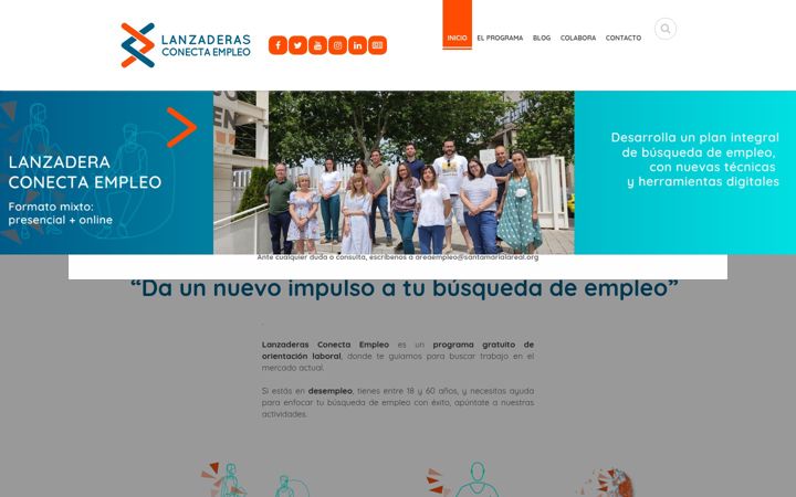 Screenshot of lanzaderasconectaempleo.es