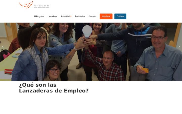 Screenshot of lanzaderasdeempleo.es