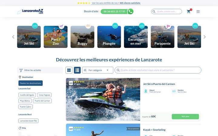 Screenshot of lanzaroteaz.com