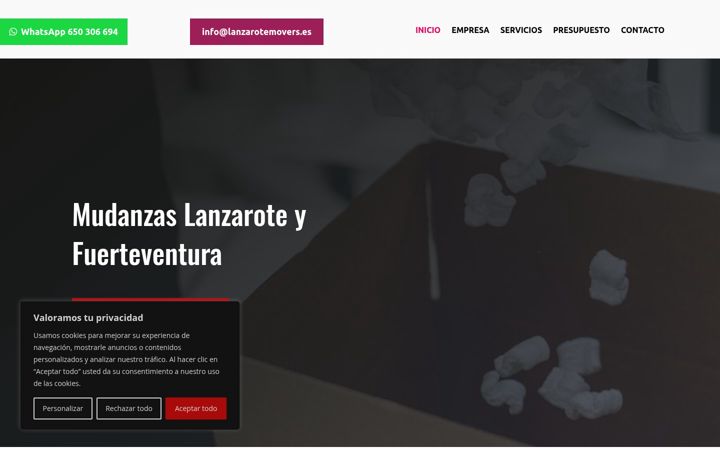 Screenshot of lanzarotemovers.es