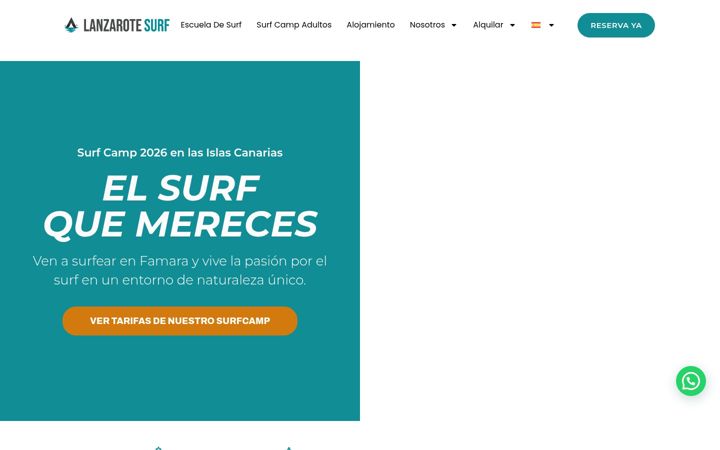 Snímek obrazovky lanzarotesurf.com