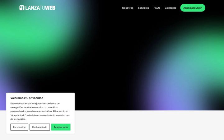 Screenshot of lanzatuweb.com