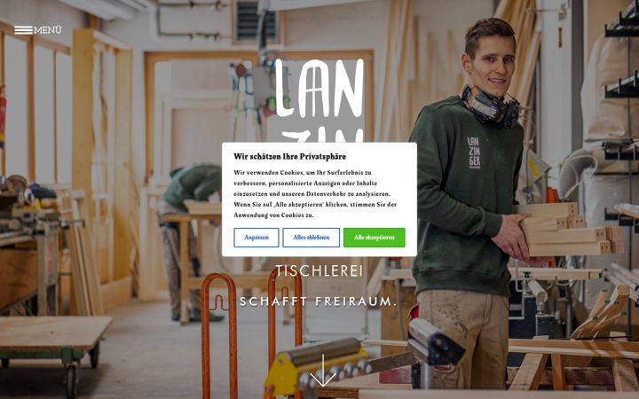 Screenshot of lanzinger-tischlerei.at