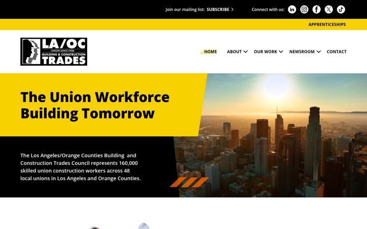 Screenshot of laocbuildingtrades.org