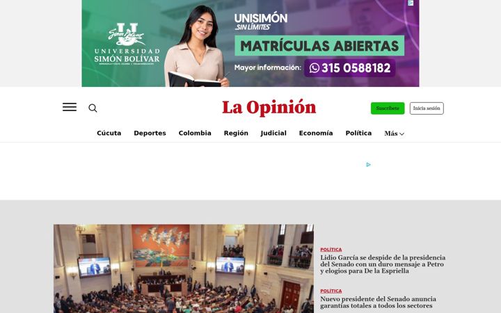 Screenshot ta' laopinion.co