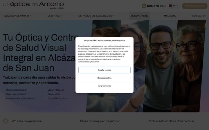 Screenshot of laopticadeantonio.es
