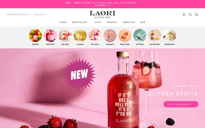 Screenshot of laoridrinks.com
