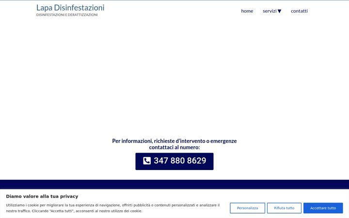 Screenshot of lapadisinfestazioni.it